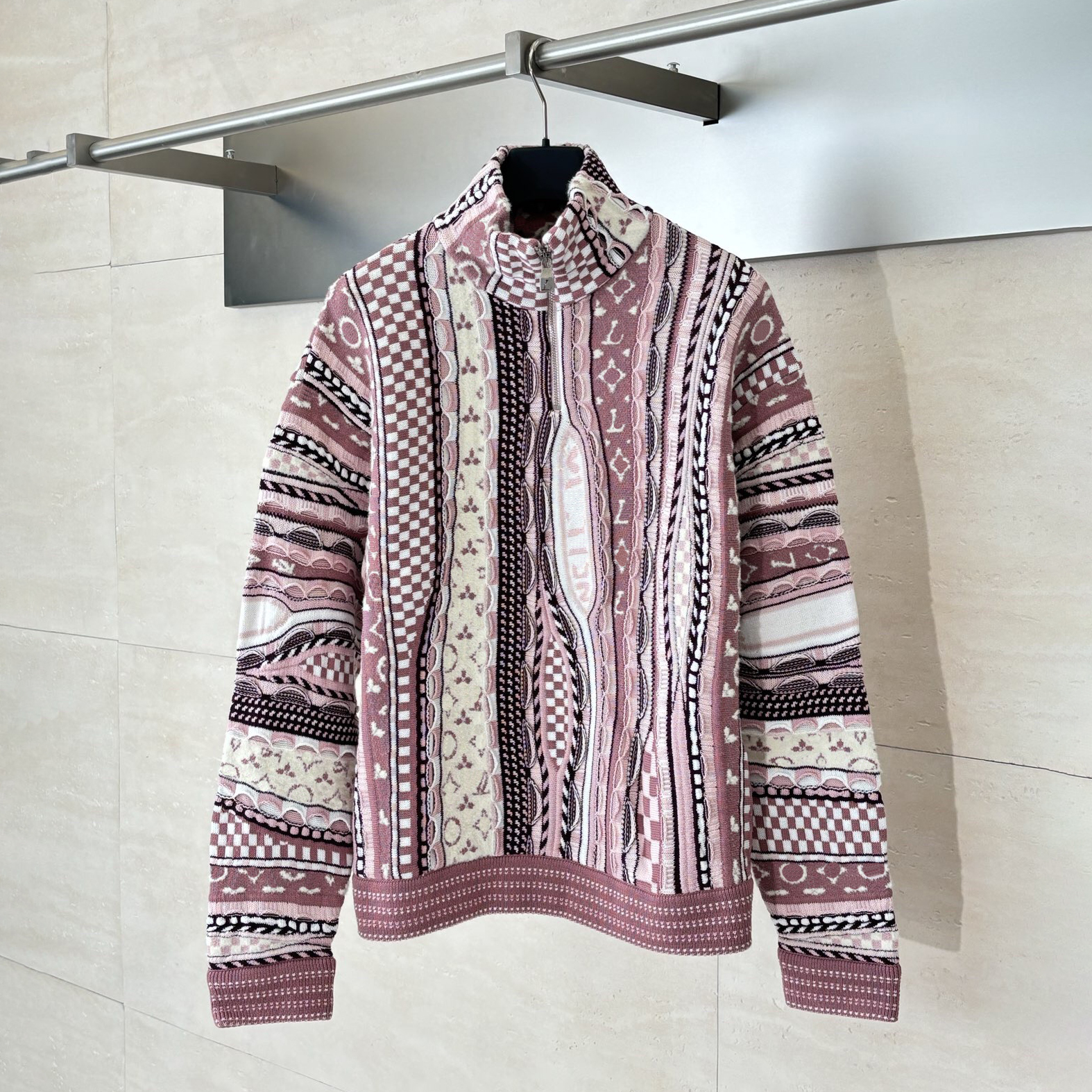 Designer Men's Outerwear&Coats Men's Sweaters Jackets autumn/winter 3D contrasting fashionable high-end knitted sweater classic fashion jacket