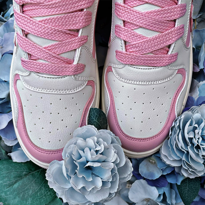 Women's Original Streetwear Jifffly Thick Sole Platform Shoe - Vintage Style in Rose ColorJFY-851