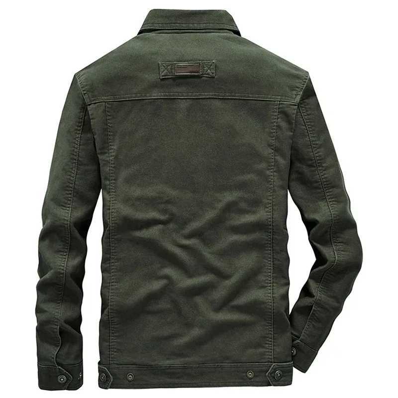New Autumn Winter Cotton Army Military Cargo Bomber Jackets Casual Streetwear Field Windbreaker Varsity Denim Coats Men Clothing W250909