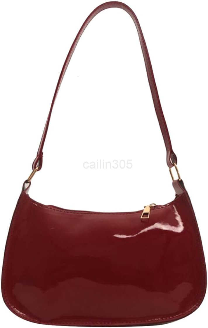 Leather Clutch Purse Shiny Evening Handbags for Women Armpit Shoulder Bag MINI Hobos Z25910