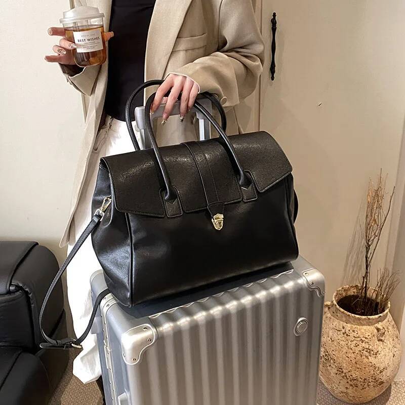 Large Capacity Women's Crossbody Bag Handbag Retro Style Women's Shoulder Bag Autumn New design Minimalist Designer Bag Flip Top Solid Color