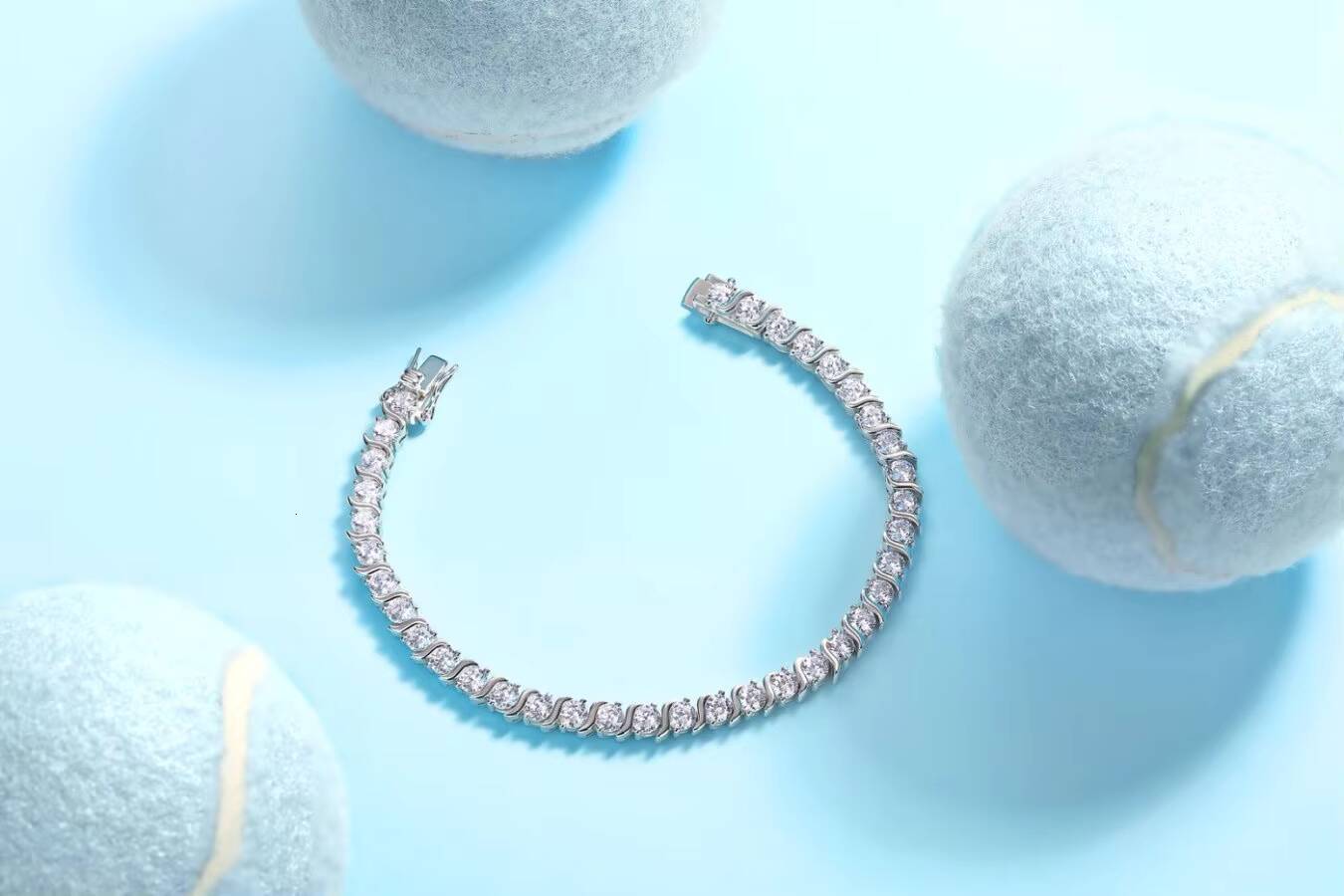 Factory Wholesale 4mm Moissanite Tennis Bracelet S925 Sterling Silver Hypoallergenic Luxury Jewelry