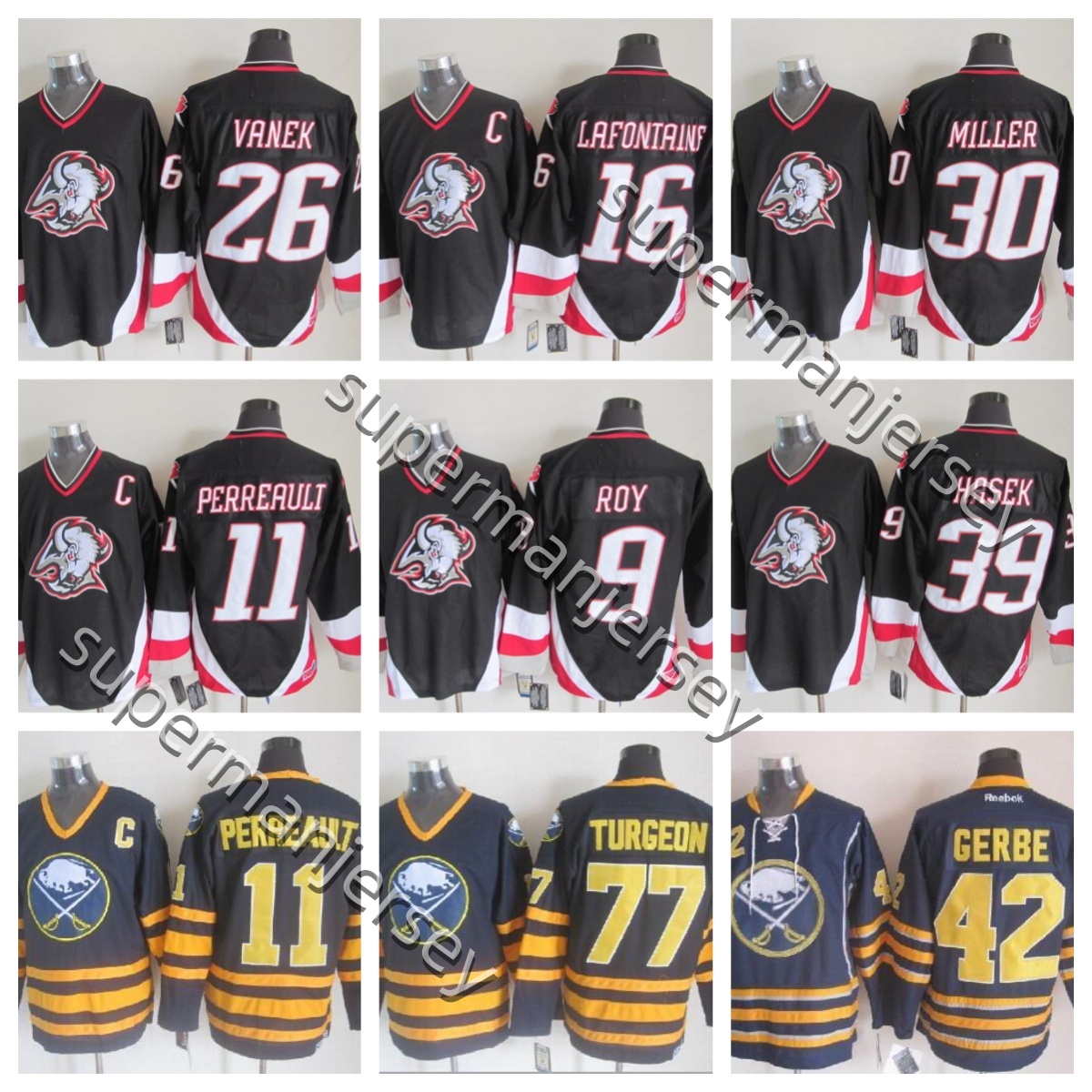 Vintage Koho CCM sabres Throwback Hockey Jersey 39 Dominik Hasek Danny Briere 43 Marty Biron 7 Rick Martin 32 ROB RAY 30 Ryan Miller 89 Alexander Mogilny XS4XL 2025