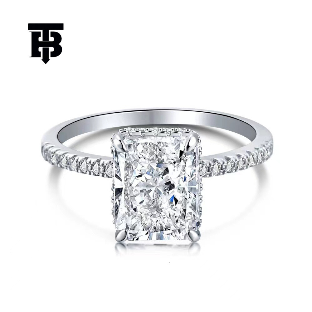 TB BHULAMTE Free Shipping New Designer Accessories Cross-border Ice Flower Cut Light Luxury Style Niche High-end Design Ring For Women