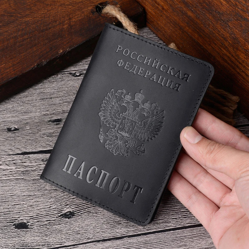 Custom Leather Russian Passport Cover for Russia Personalized Engraved Travel Holder RFID Blocking Gift for Men Women250909