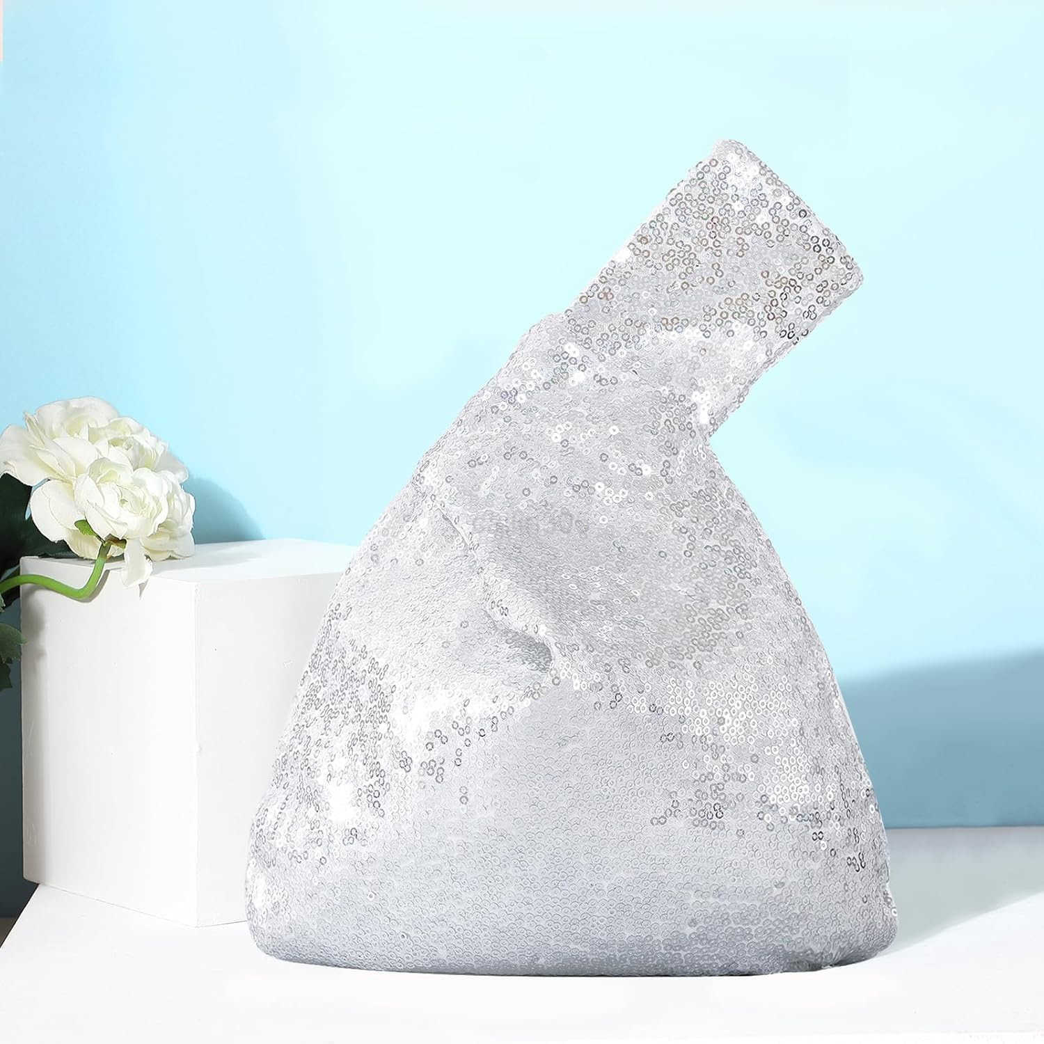 Sequin Evening Bag Wrist Handbag Glitter Clutch Phone Wallet Purse Portable Pouch Z25909