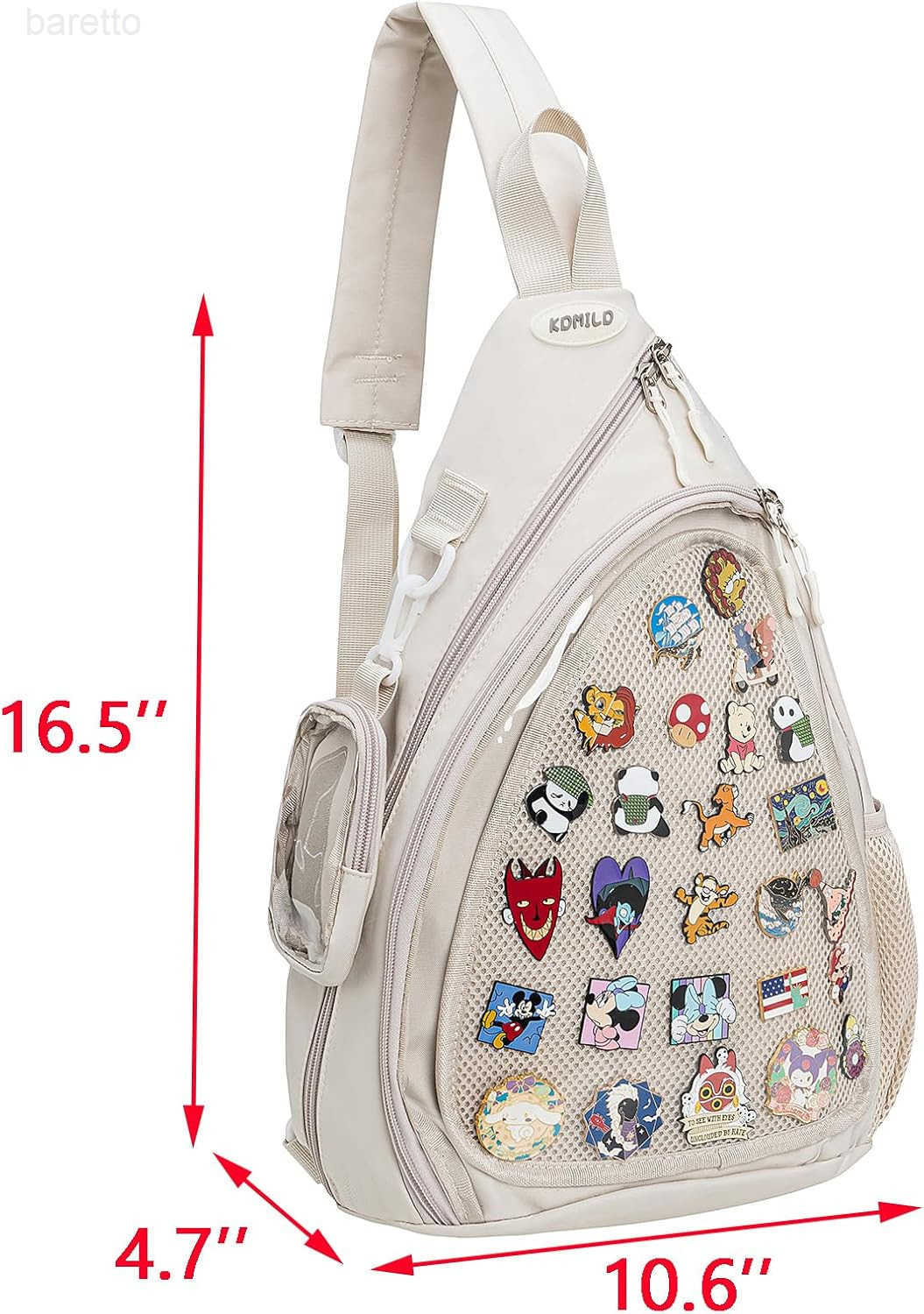Womens Oxford Ita Bag Pin Display Chest Pack Single Shoulder Bag Sport Backpack Packs Hiking Daypack Z250909