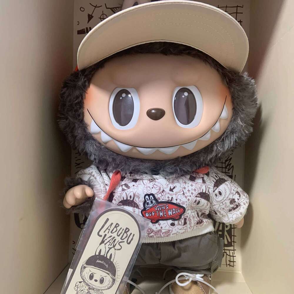 38Cm Labubu Vans Collaborative Limited Edition Monster Vinyl Plush Doll Series Cute Fall In Wild Blind Box Chess Adventure King