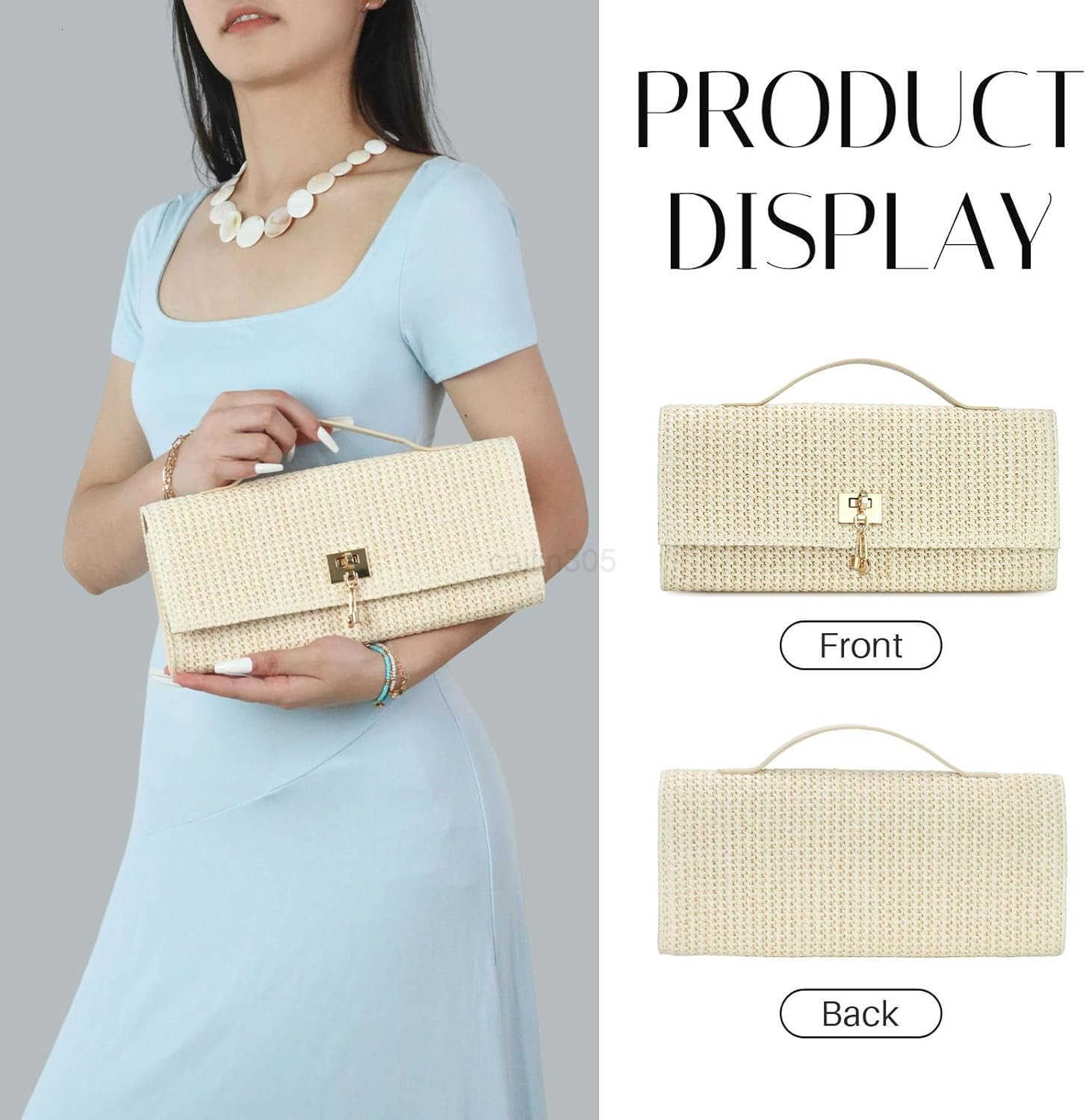 handle Purses for WomenWoven Evening Shoulder Handbag Formal Crossbody Purse Party Bag Z25909