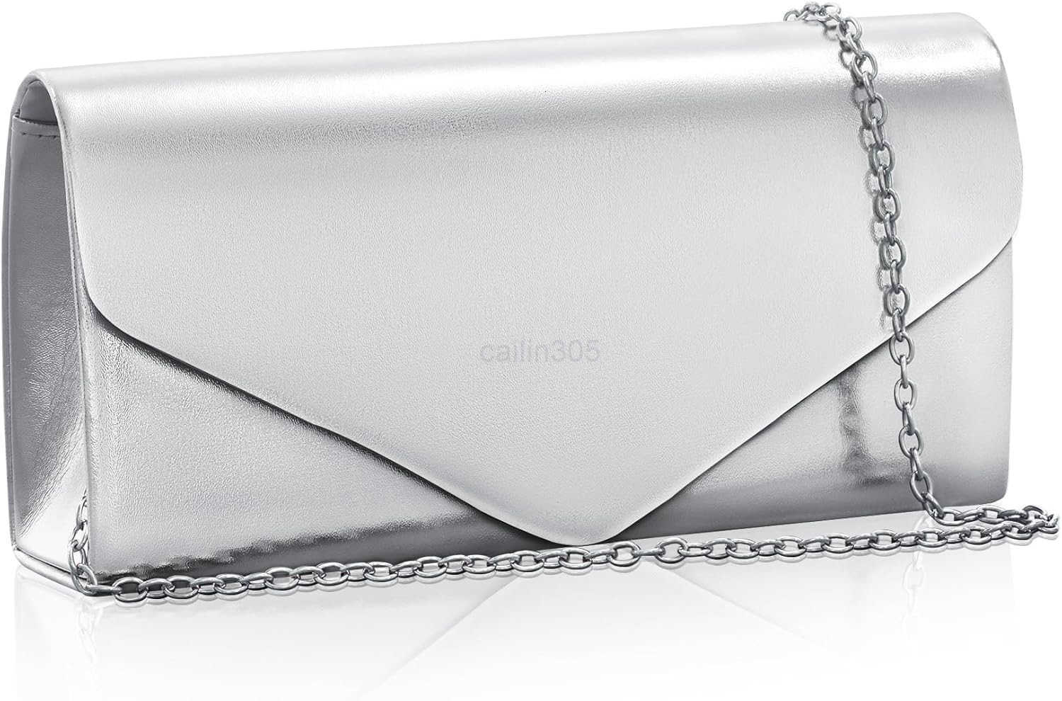 Bag Clutch Purse for Women Silver Formal Handbag with Crossbody Chain Glittery Purse for Wedding Porm Z25910