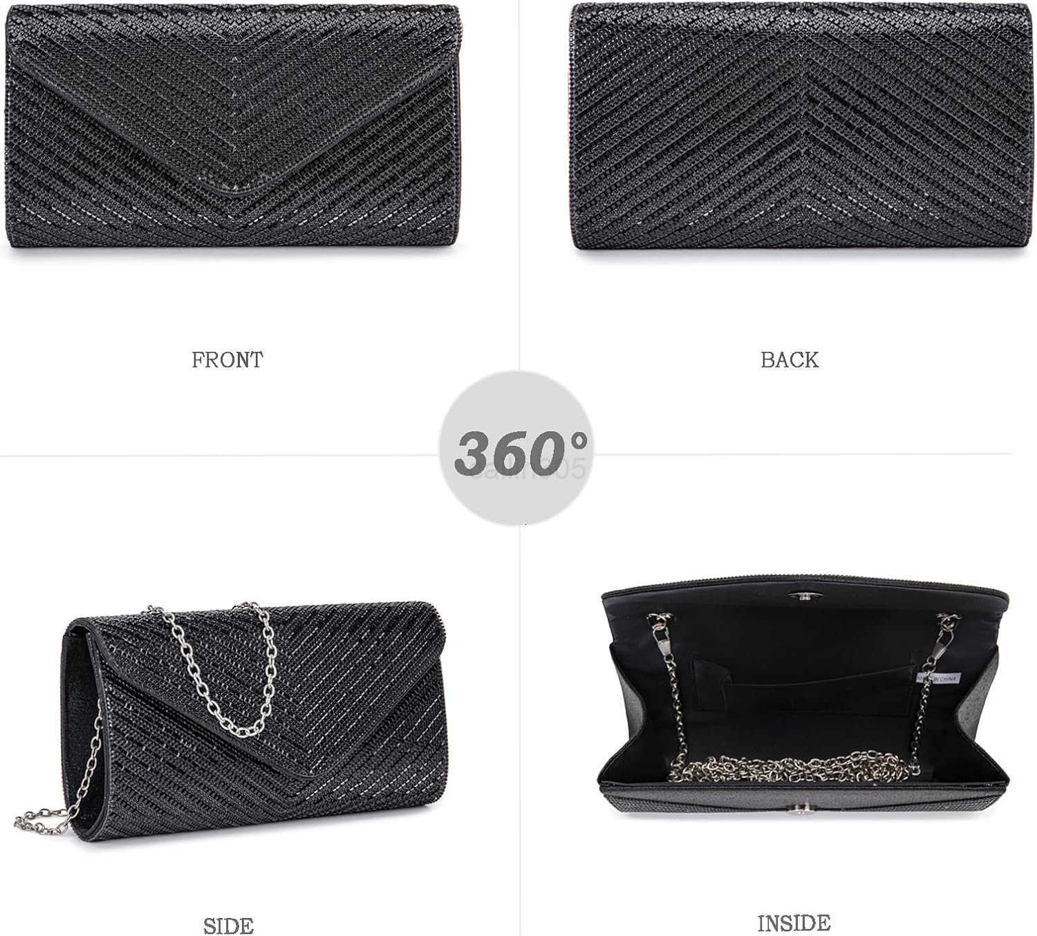 Evening Handbags Envelope Clutch Purses Ladies Crossbody Bags Rhinestone Wedding Bag Shoulder Bag for Women Z25909