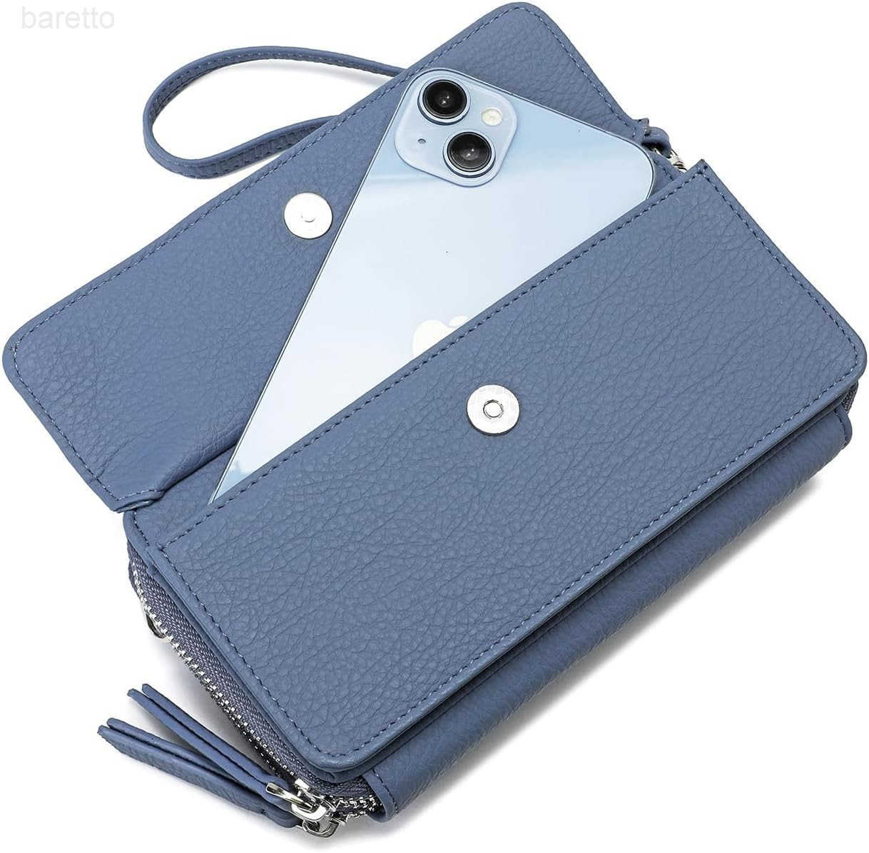 Crossbody Wallet Wristlet Purse with Phone Pocket For Women Vegan Leather Z250909