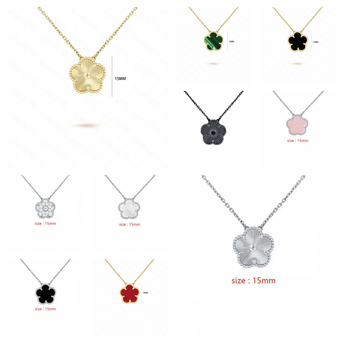 clover necklace designer necklace jewelry 18K Gold Plated Silver Plated Stainless Steel Agate Mother's Lover Gift necklace necklaces designer luxury jewelry