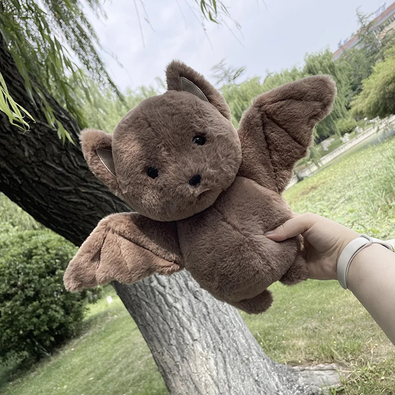 30cm Halloween Plushy Animal Lovely Grey Bat Cartoon Soft Model For Boys and Girls Christmas Halloween Decoration Holiday Gifts 250909