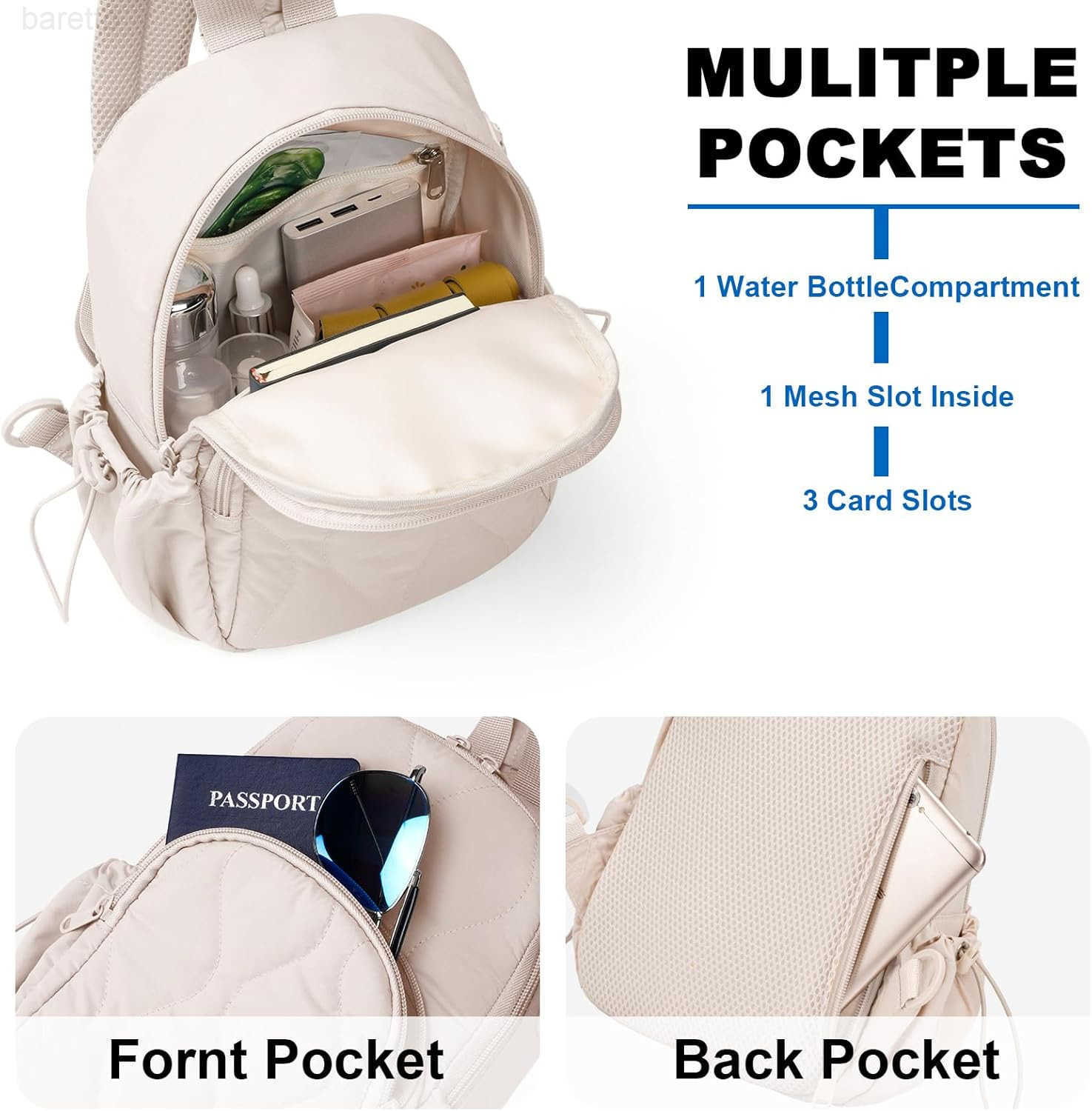 Sling Bag for Women Lightweight Quilted Crossbody Bag with Secure AntiTheft Pocket Perfect Shoulder Bag for Commute Travel Daily Adventures BlackSmall