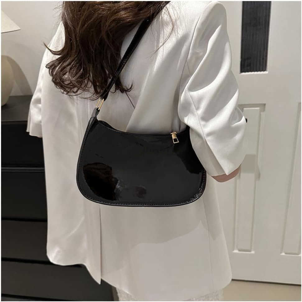 Leather Clutch Purse Shiny Evening Handbags for Women Armpit Shoulder Bag MINI Hobos Z25909