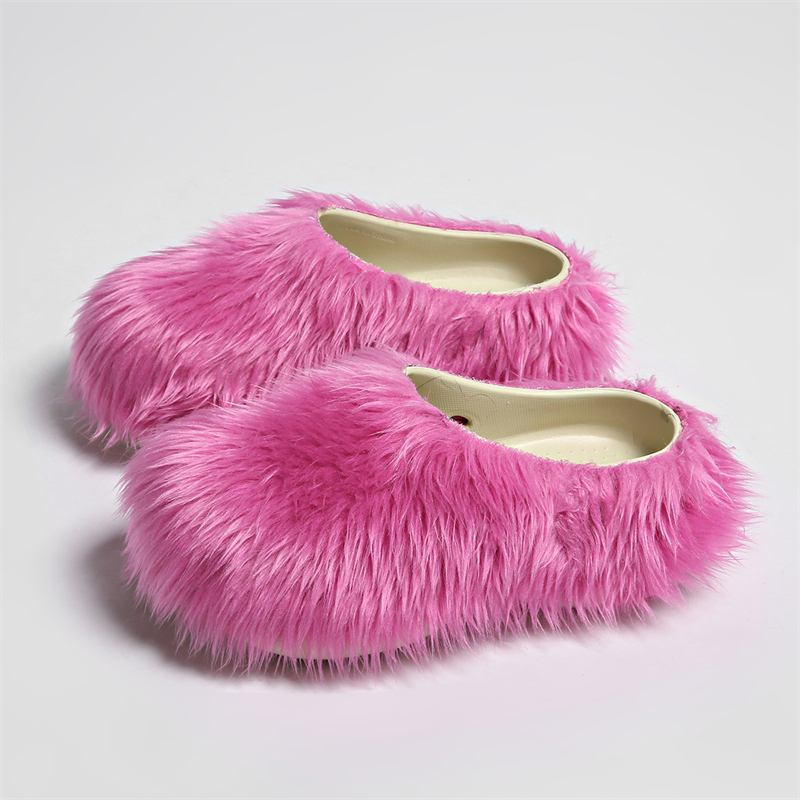 2025 Free Shipping Autumn/Winter New Women's Designer height increasing thick soled outdoor home keep warm fur slippers
