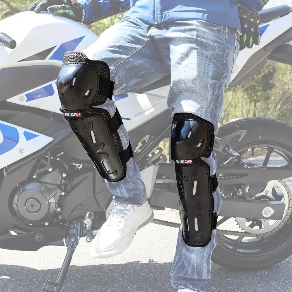 WOSAWE Sports Knee Elbow Pads Motorcycle Protection Ski Motocross Shin Guards Dirt Bike Offroad Cycling Protector 250908