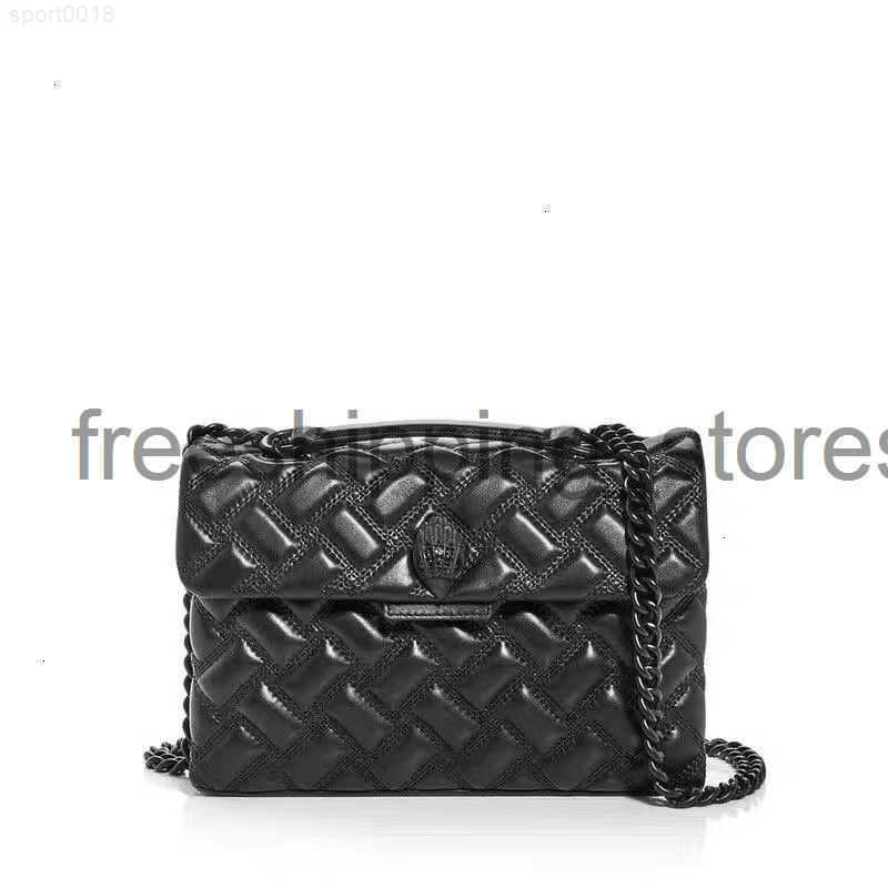 Designer handbag Kurtity Geigerly London Kensington Full Black Soft Leather Handbags Chains Shoulder Bag Big Cross Body Purse and