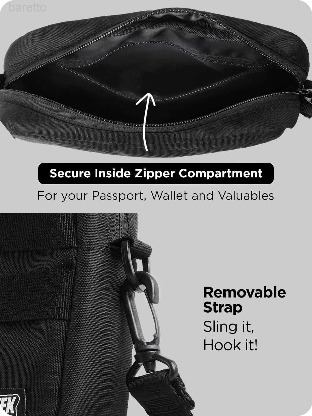 Bag for Men Women Durable Molle Tactical Webbing Crossbody Shoulder Organizer Messanger Bags Minimalist Compact Streetwear Urban Travel School Unisex 