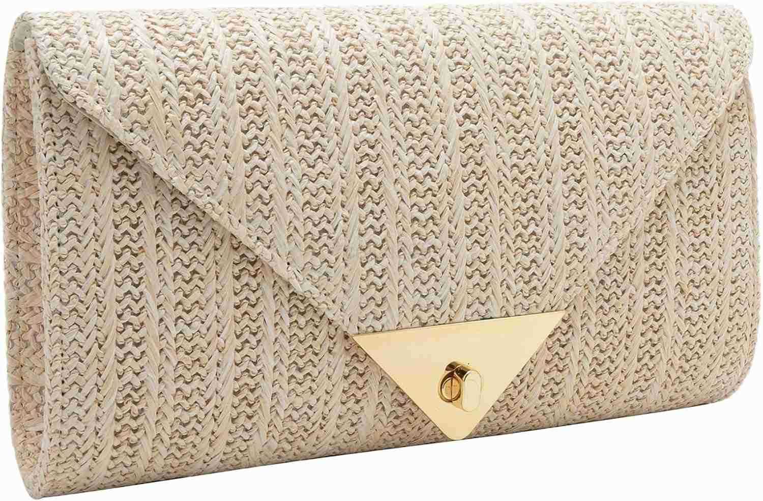 Purses for Women Envelope Evening Handbag Party Wedding Purse HandWoved Holiday Beach Bags with Chain Z25909