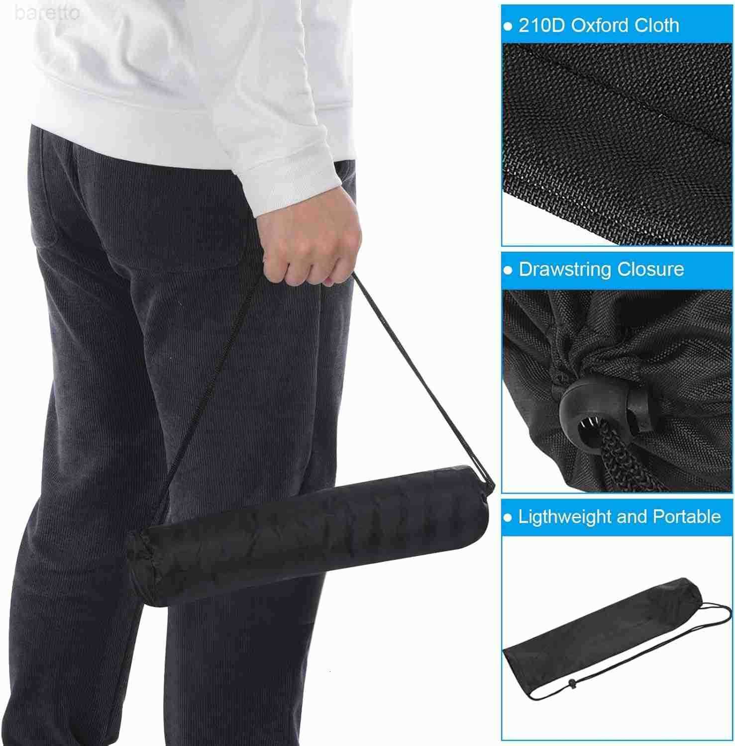 17x6 Inch Ultra Mini Tripod Monopod Case Bag Nylon Foldable Tripod Carrying Case Storage Bag with Shoulder Strap for Outdoor Travel Camping Black Z250