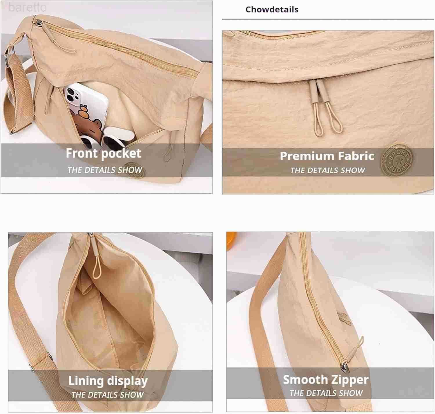 Crossbody Bags for Women Large Sling Shoulder Bag Lightweight Canvas Tote Bag Waterproof Casual Everyday Purse Z250909
