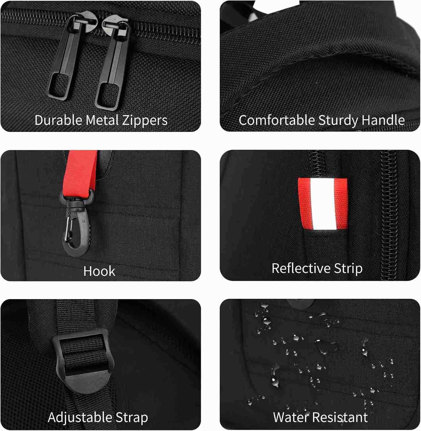 Black Backpack for Men School Backpack for Boys Teens Backpacks for School College backpack Book Bag Water Resistant Bookbag Business Work Travel Moch