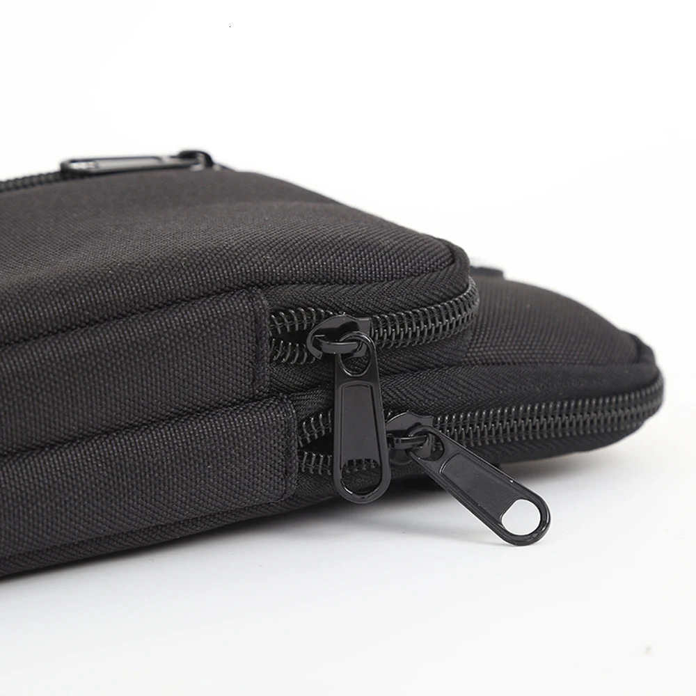 Universal Mens Sports Leisure Mobile Phone Waist Bag Vertical Doublelayer Single Shoulder Crossbody Coin Purse 250908