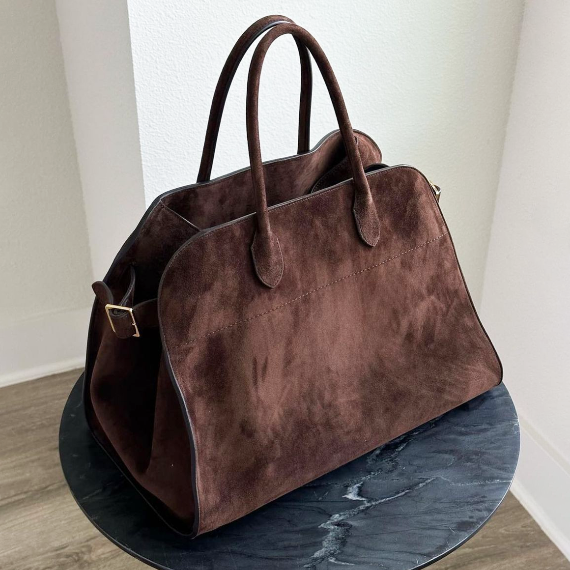 Designer Bag Luxury Totes Margaux 15 10 Handbag Suede Bag Leather Autumn Winter Large Capacity Minimalist Style Retro Travel Shopping Bag 0015