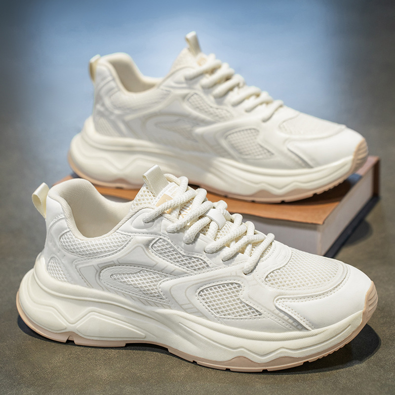 Free Shipping 2025 Summer New Men's Breathable Mesh Shoes Lightweight Running Walking Shoes Casual Dad Sneakers