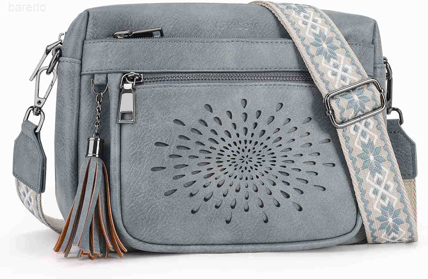 Crossbody Bags for Women Trendy Leather Crossbody Purses Shoulder Handbags with Adjustable Guitar Strap Z250909