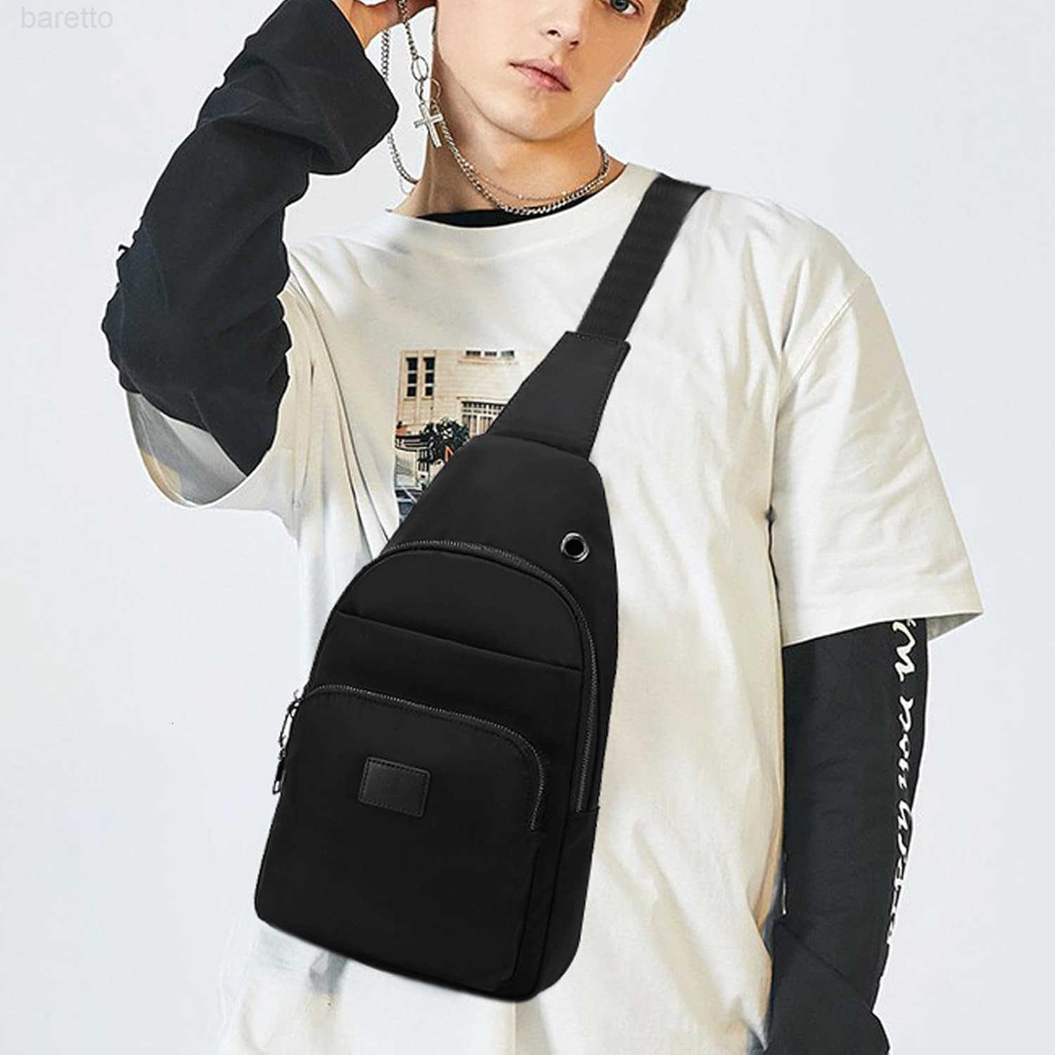 Mens Crossbody Sling Bag Singleshoulder Bag Chest Bag Outdoors Travel Hiking Chest Bag Daypack for Men Z250909
