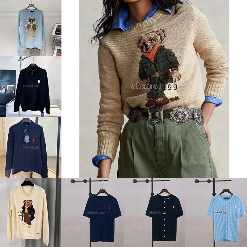 Women sweater Cashmere sweater Fashion Designer brand embroidery sweater crew neck sweater designer bear sweater