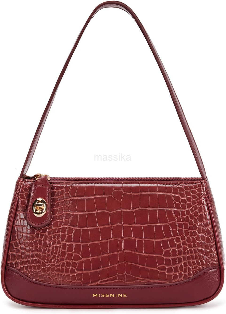 Shoulder Bag for Women Small Purse Trendy Clutch Hobo Bag Vegan Leather Mini Handbag with Zipper Closure M250910