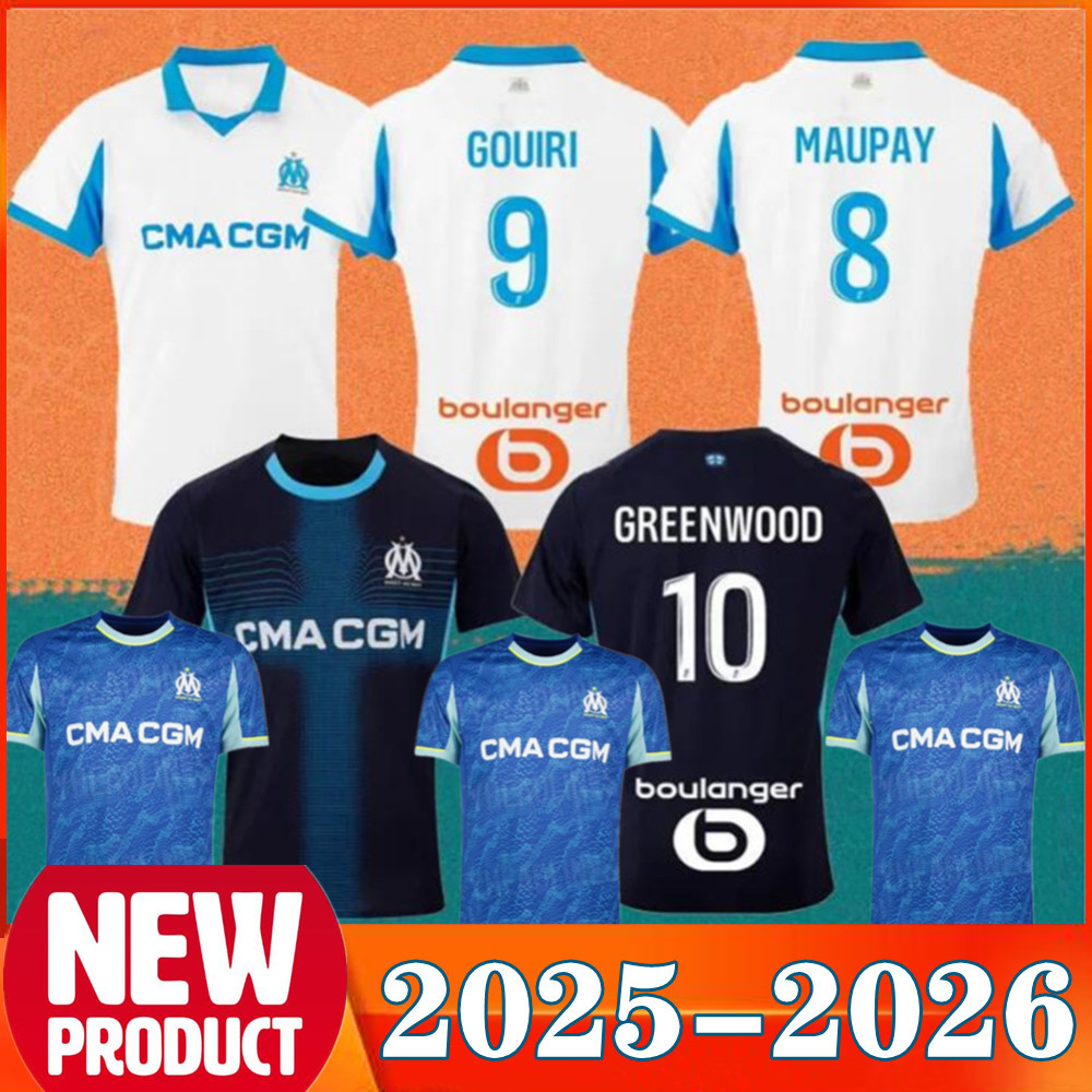 25 26 maillot de foot GREENWOOD 125th Anniversary Soccer jersey OUNAHI harit 2025 2026 OM man GOUIRI 9 KIDS football shirt hommes enfants BALERDI RONGIER MEDINA ANGEL