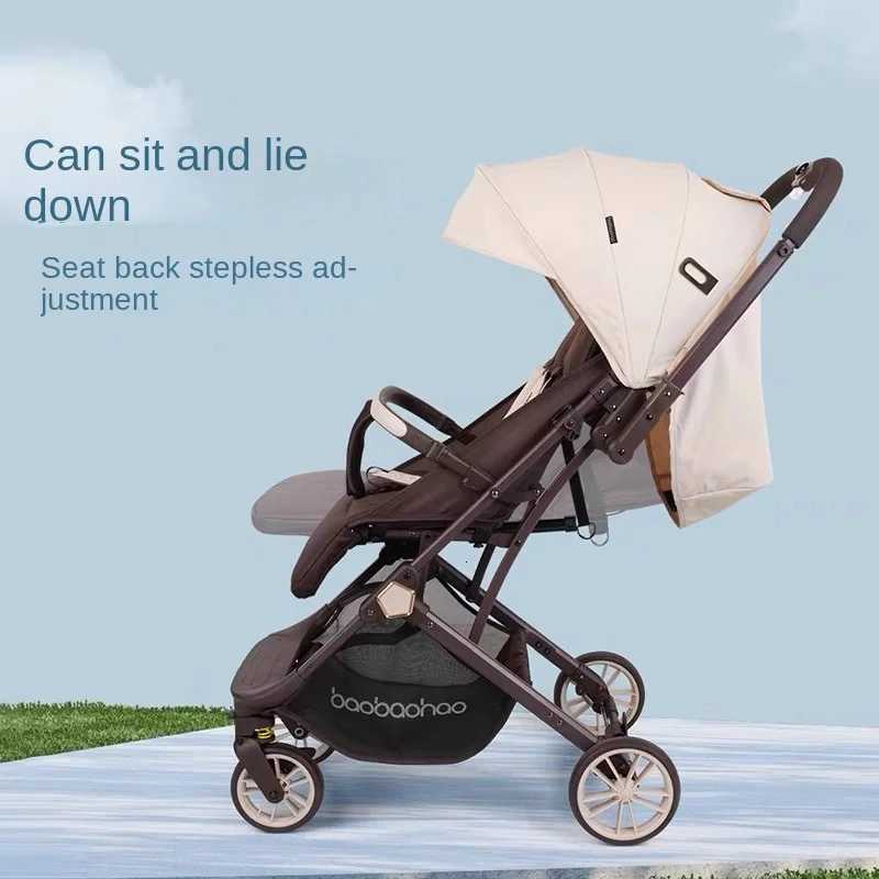 Walking Baby God Can Sit and Lie Down Sleep Backrest Adjustable Twoway Baby Stroller Lightweight Foldable High Landscape Pram W250910