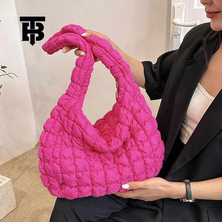 TB BHULAMTE2025 Quilted Soft Cushion Crossbody Bag Women's Luxury Designer Bag Pleated Bubble Cloud Shoulder Bag Large Handbag Bucket Pleated Han