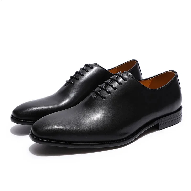 ner Genuine Leather Mens Wholecut Oxford Shoes y Black Brown Dress for Business Office Formal Wear 250910