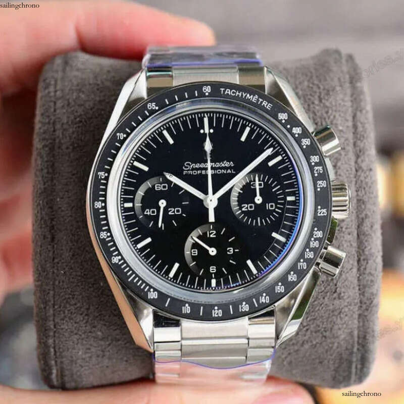 Sea 007 Professional Stainless Steel Wrist For Men Speed Master Mens All Dial Work Quartz World Time Auto Date High Grade Racing Timepiece Watches