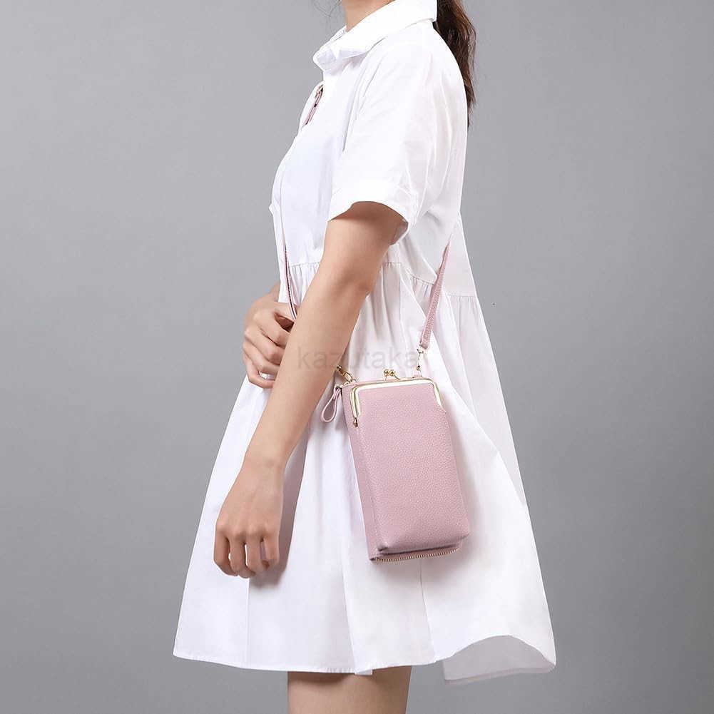 Small Crossbody Phone Bag for Women Cell Phone Purse Wallet Kiss Lock Cute Shoulder Bag with CARD Slots Z250910