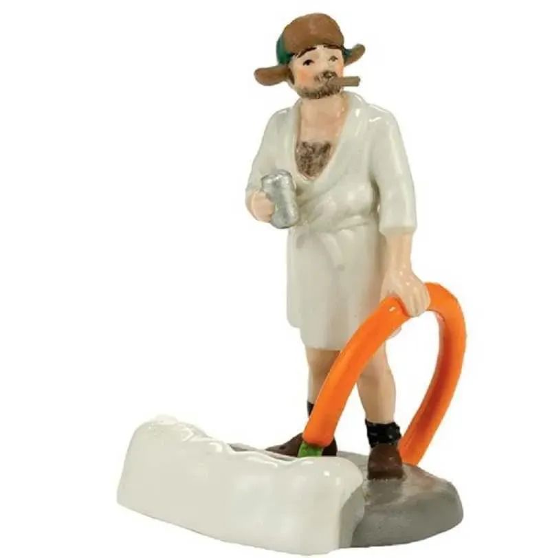 Decorations Brightly Lit Building Christmas Santa Claus Car House Village Holiday Garage Decoration Griswold Villa Home Desktop Figurines 829