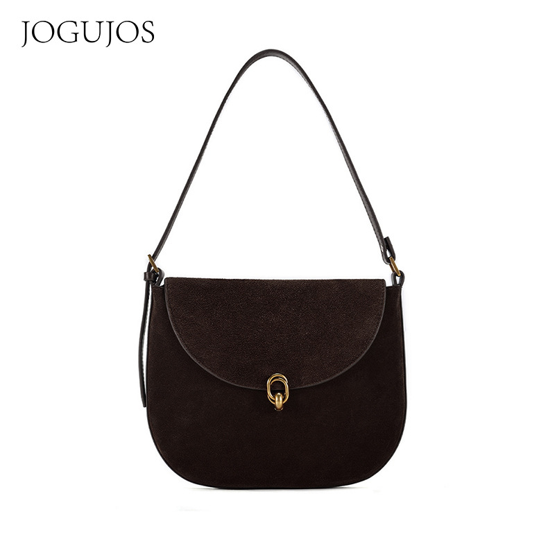 Single Shoulder JOGUJOS New Women's Fashion Leather Large Capacity Armpit Commuter Single Bag Women