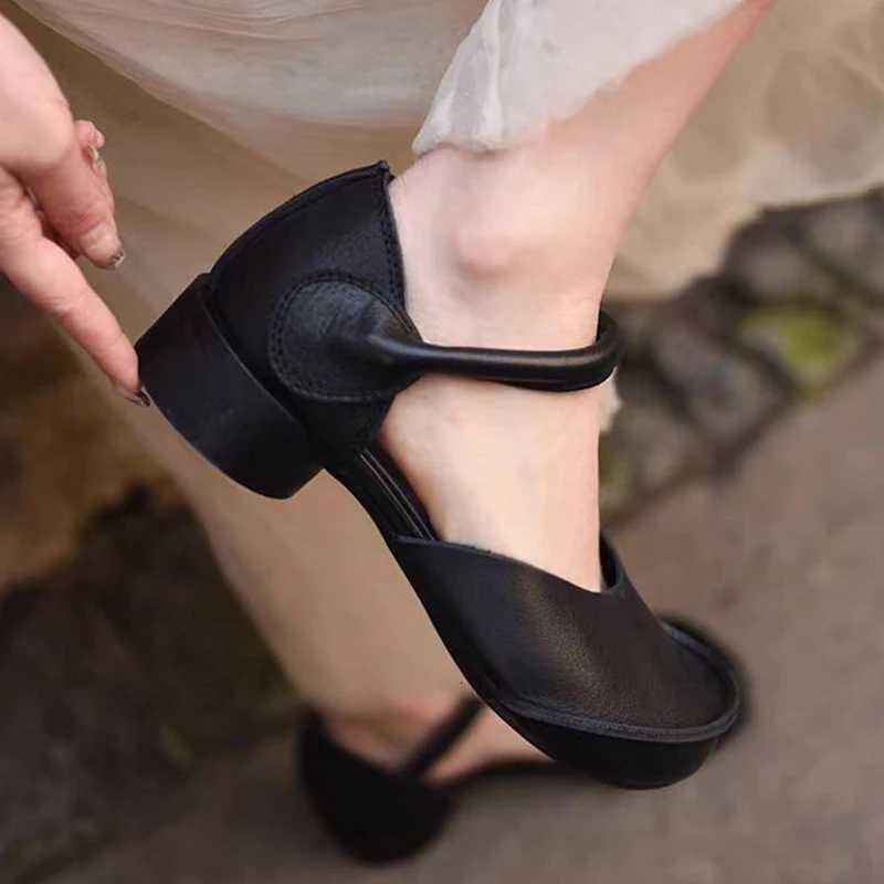 Women Heeled Sandals Chunky Designer Shoes Woman Elegant Summer New 2025 Pumps Fashion Mary Jane Shoes Dress Sandalias De Mujer W250910