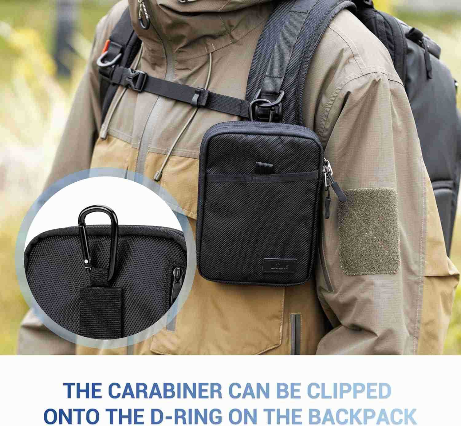 Travel Cell Phone Pouch Belt Pouch Dual Phone Holster Crossbody Bag with Shoulder Strap for iPhone 16 15 14 Pro Max Case Holder with Neck Lanyard Smar
