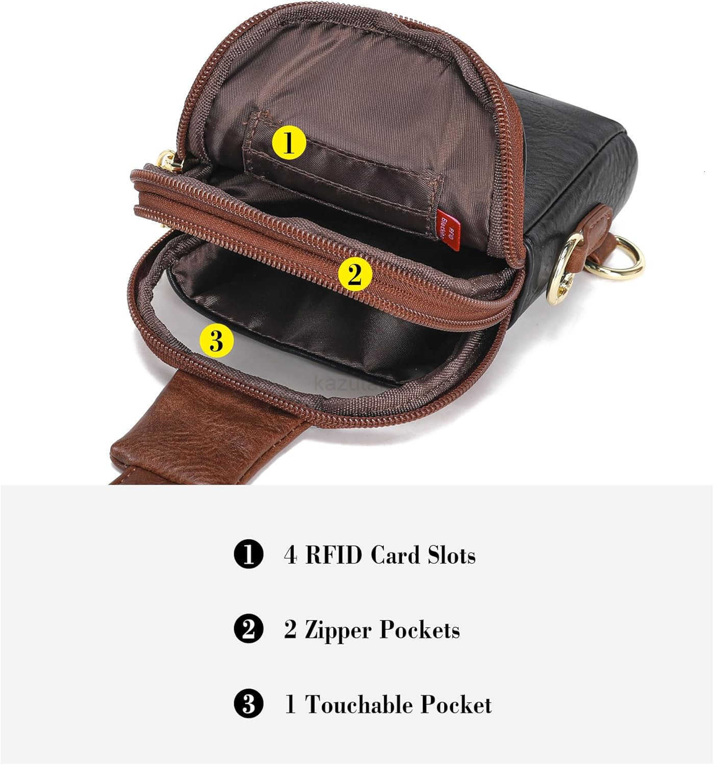 Sling Bag for Women Touchscreen Small Crossbody Cell Phone Purse Fanny Pack Z250910