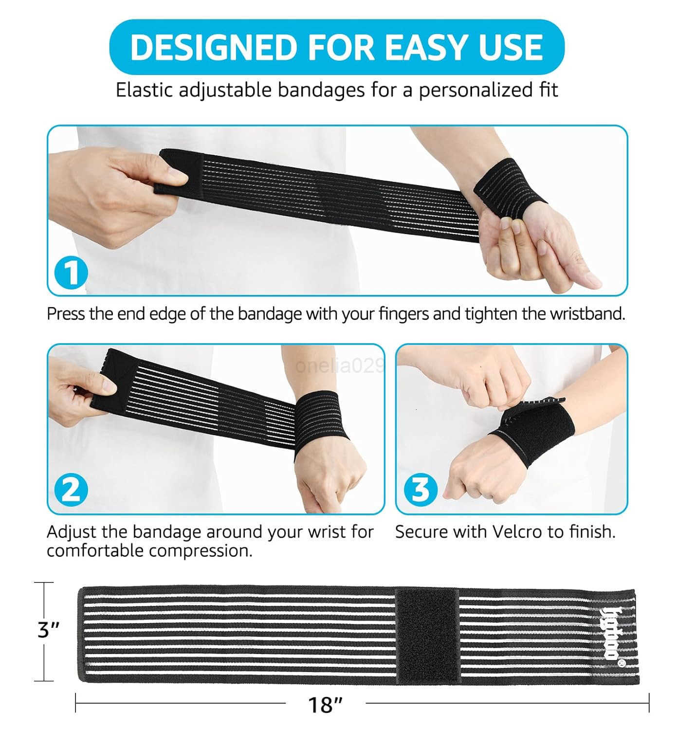 Wrist Bands 2 PCS HighElastic Straps Wrist Wraps Wrist Brace for Sports Weightlifting Tennis Basketball Tendonitis Carpal Tunnel Arthritis Breathabl W
