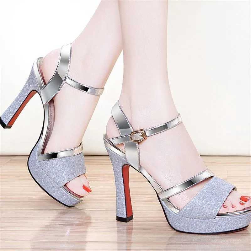 Luxury Womens Pumps Peep Toe Sexy Women Sandals High Quality Fish Mouth Shoes 115CM High Heels Shoes Women sandalias de mujer W250910