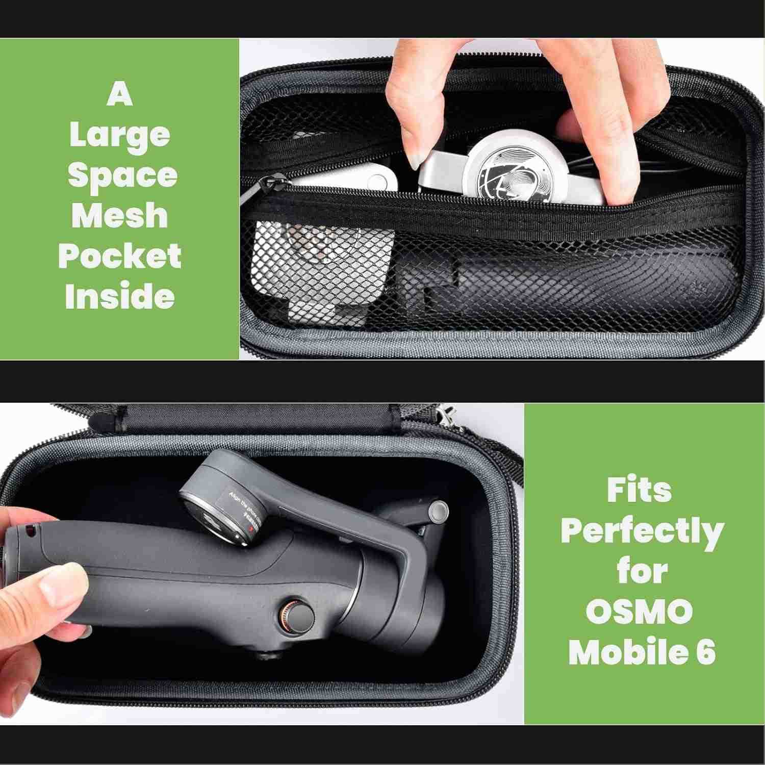 Case Compatible with DJI Osmo Mobile 77P Smartphone Gimbal Travel Storage Holder Bag for 3Axis Stabilizer Extension Rod Phone Clamp Tripod Pouch Only 