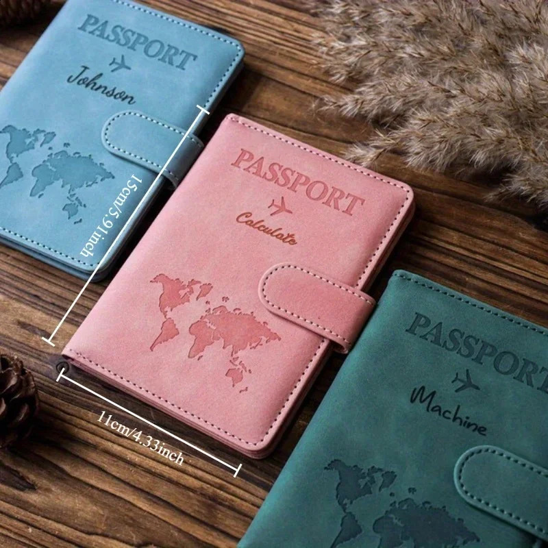 Custom Passport Cover Monogrammed Engraved Name Passport Cover Case Holder Wedding Bridesmaid Groomsman Gift Passport Wallet250906